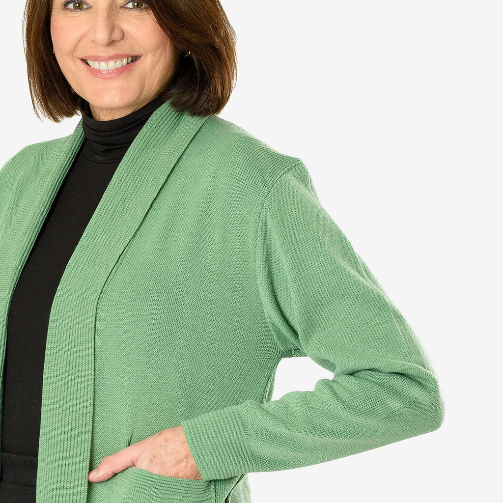 Emma Pure and Natural Knitted Cardigan (Size - M) - Olive_7844929_4