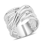 Royal Bali Collection Sterling Silver Bamboo Ring,  Silver Wt. 8 Gms