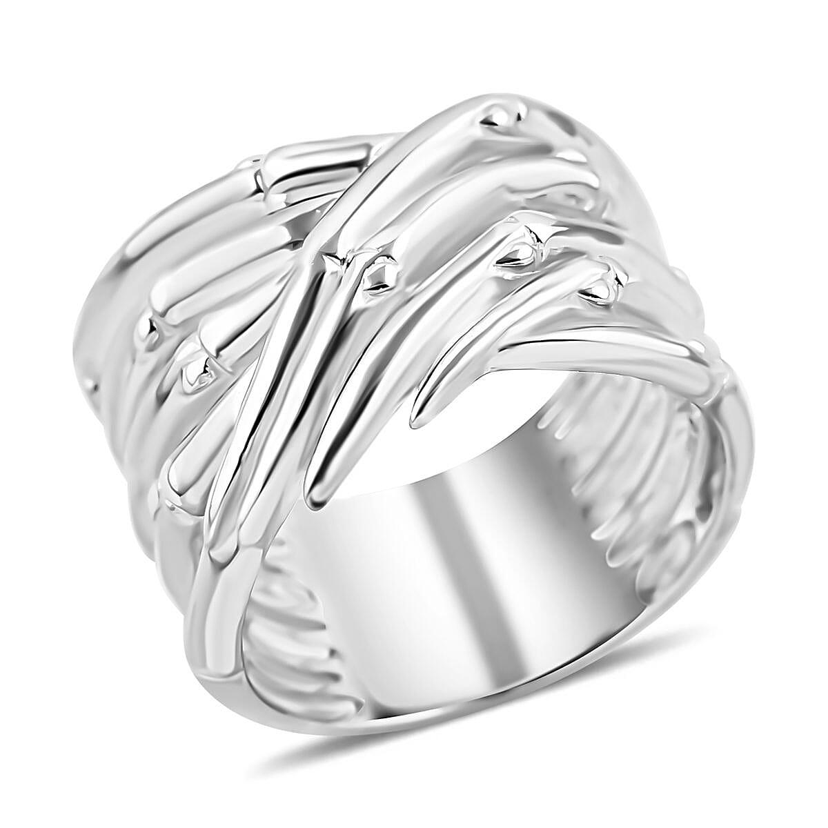 Royal Bali Collection Sterling Silver Bamboo Ring,  Silver Wt. 8 Gms 7845097 0