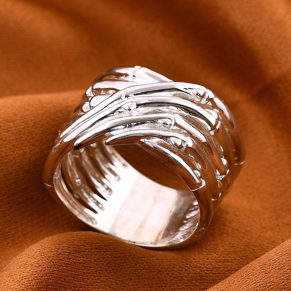 Royal Bali Collection Sterling Silver Bamboo Ring,  Silver Wt. 8 Gms 7845097 1