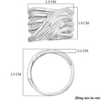 Royal Bali Collection Sterling Silver Bamboo Ring,  Silver Wt. 8 Gms