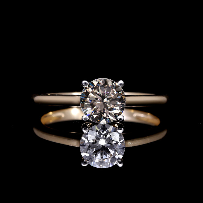 LUXURIANT  0.5 Ct. Lab Grown Diamond Solitaire Ring in 9K Yellow Gold SGL Certified 7845736 2