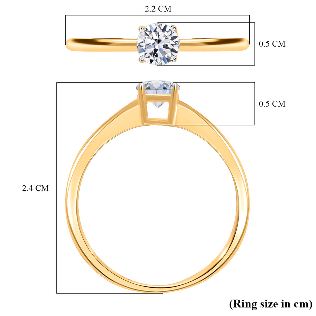 Luxuriant - 9K Yellow Gold SGL Certified (VS/GH) Lab Grown Diamond Solitaire Ring 0.50 Ct._7845736_5