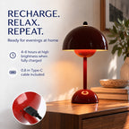 Table Lamp (Size - One Size) - Wine Red_7846371_5