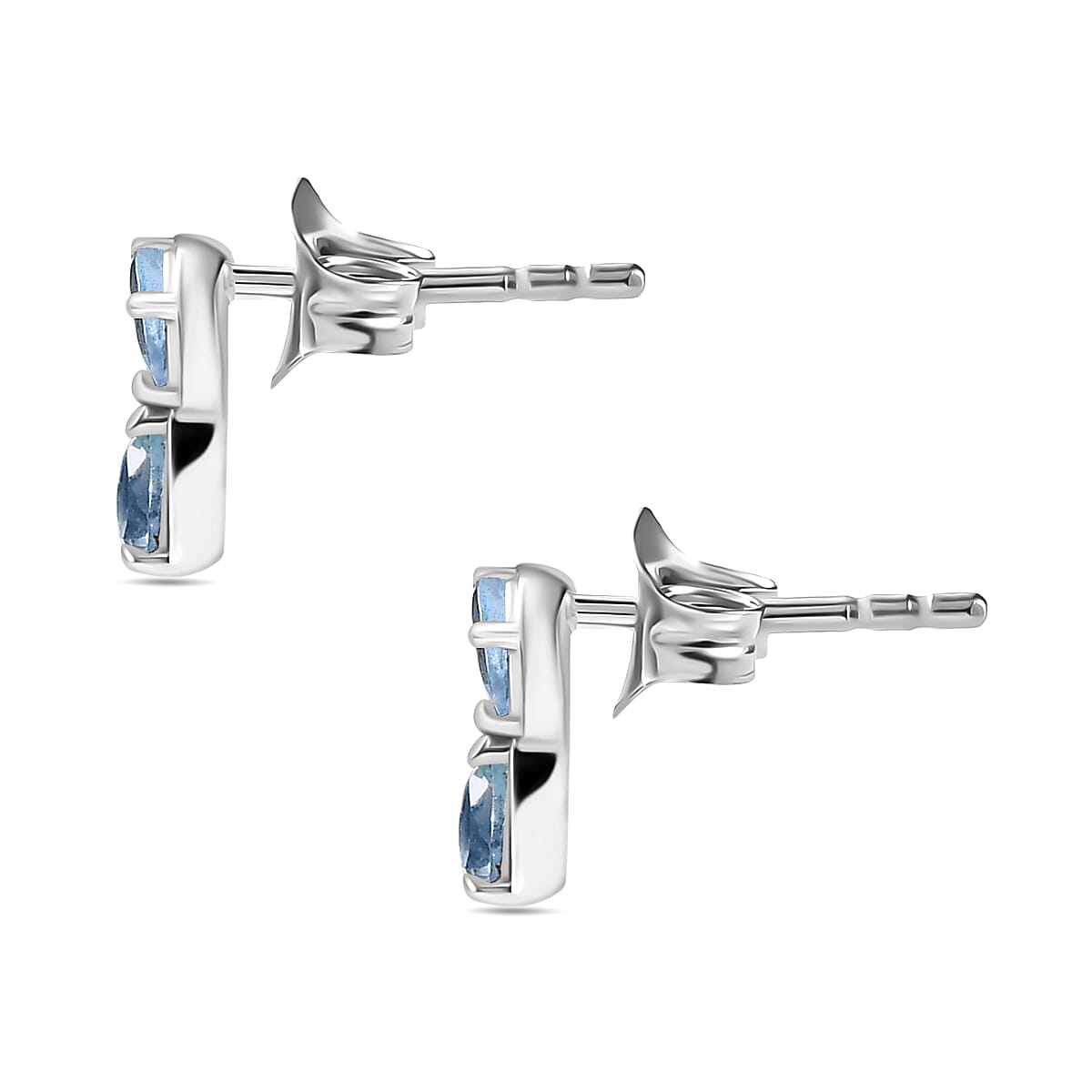 Santamaria Aquamarine Earrings in Rhodium Overlay Sterling Silver 7846391 4