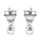 Santamaria Aquamarine Earrings in Rhodium Overlay Sterling Silver