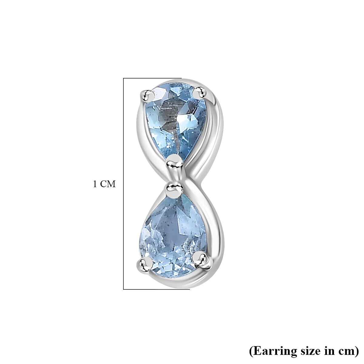 Santamaria Aquamarine Earrings in Rhodium Overlay Sterling Silver 7846391 6