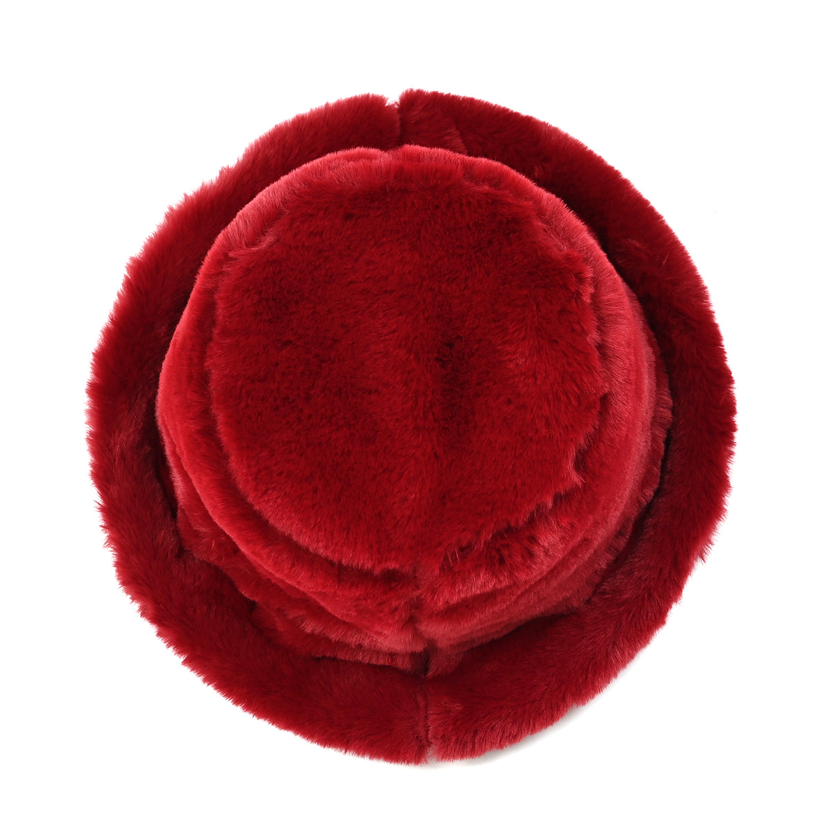 Lightweight and Cozy Faux Fur Bucket Hat (58cm) - Burgundy V32513342 4