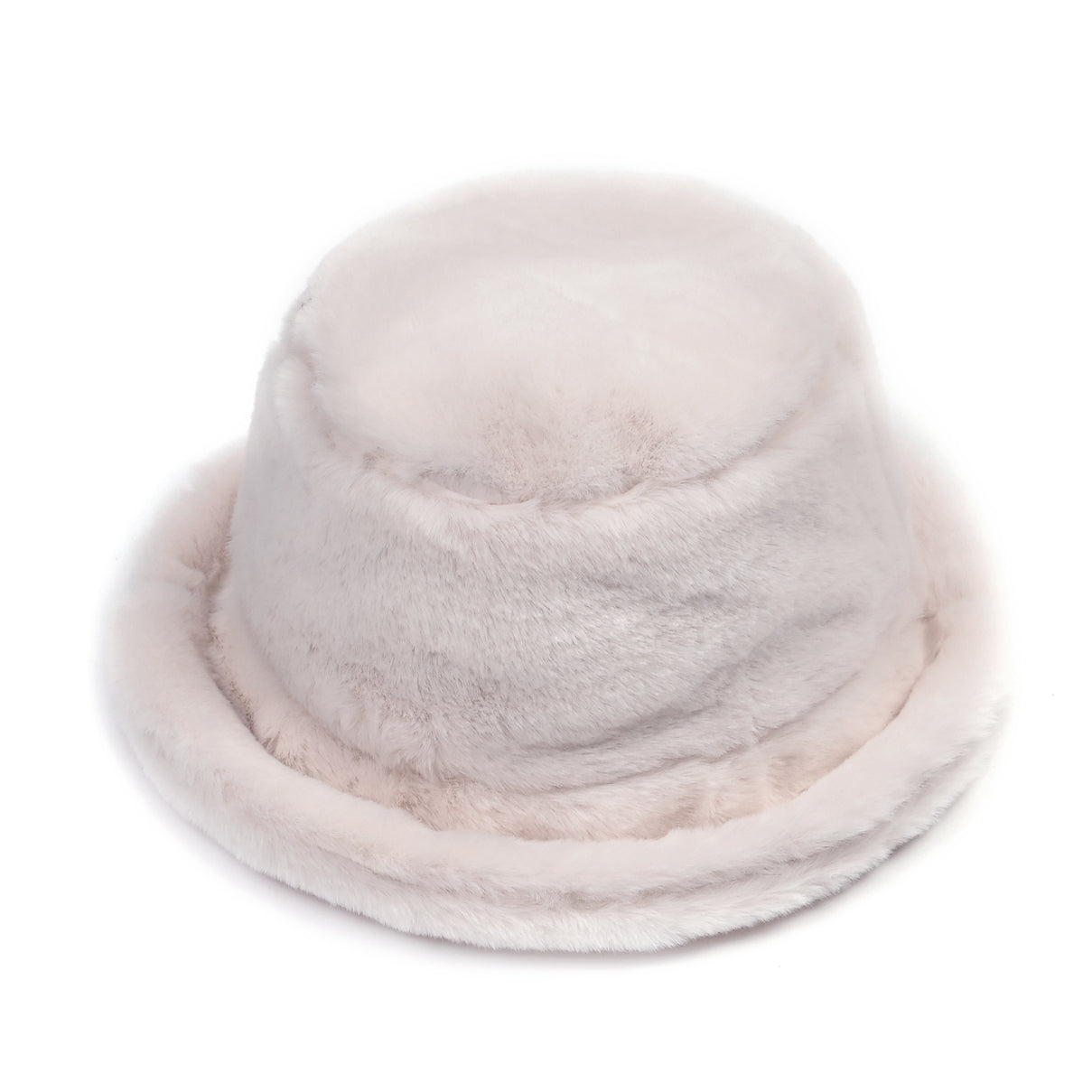 Lightweight and Cozy Faux Fur Bucket Hat (58cm) - White V32514545 0