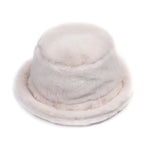 Lightweight and Cozy Faux Fur Bucket Hat (58cm) - White_7846717