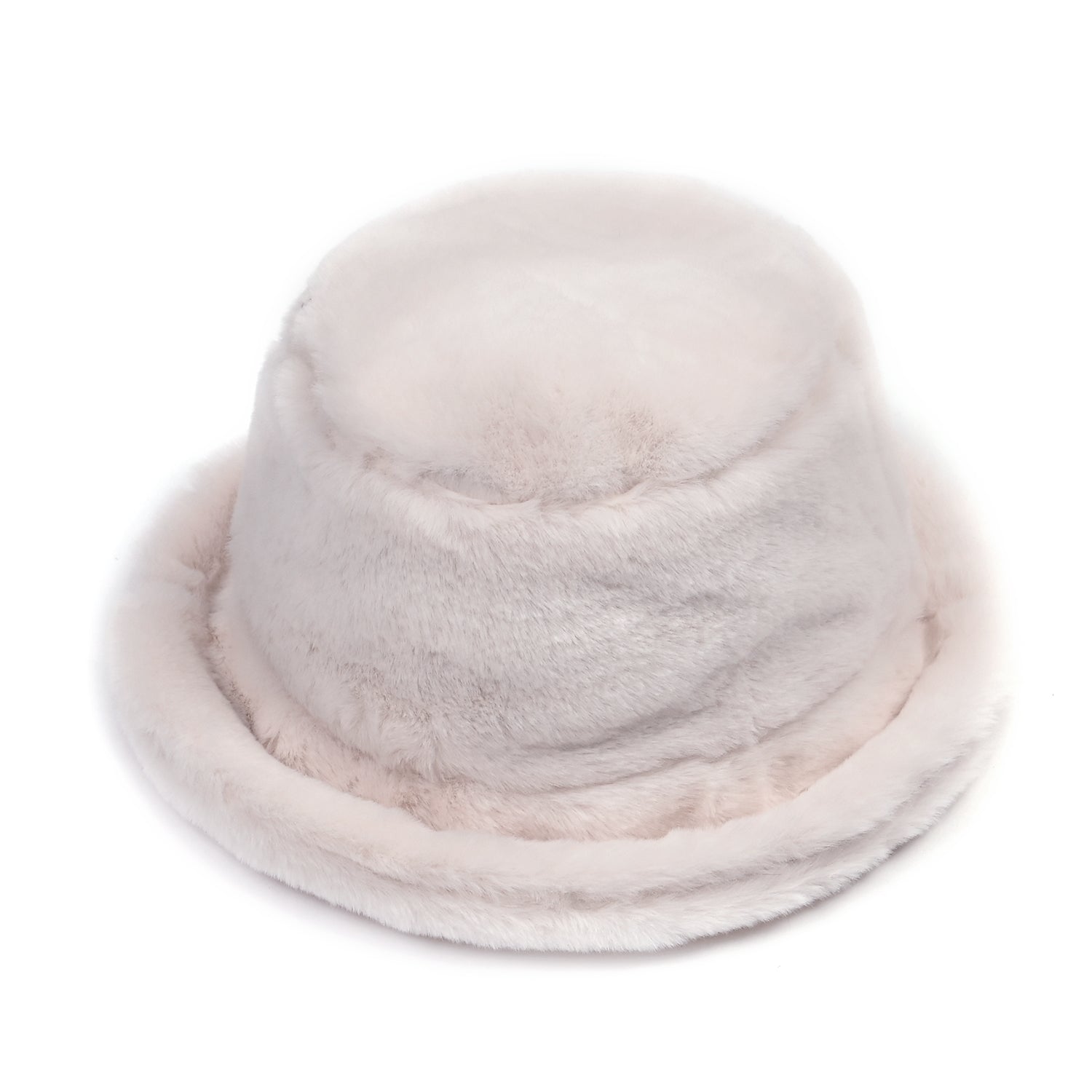 Lightweight and Cozy Faux Fur Bucket Hat (58cm) - White V32514545 0