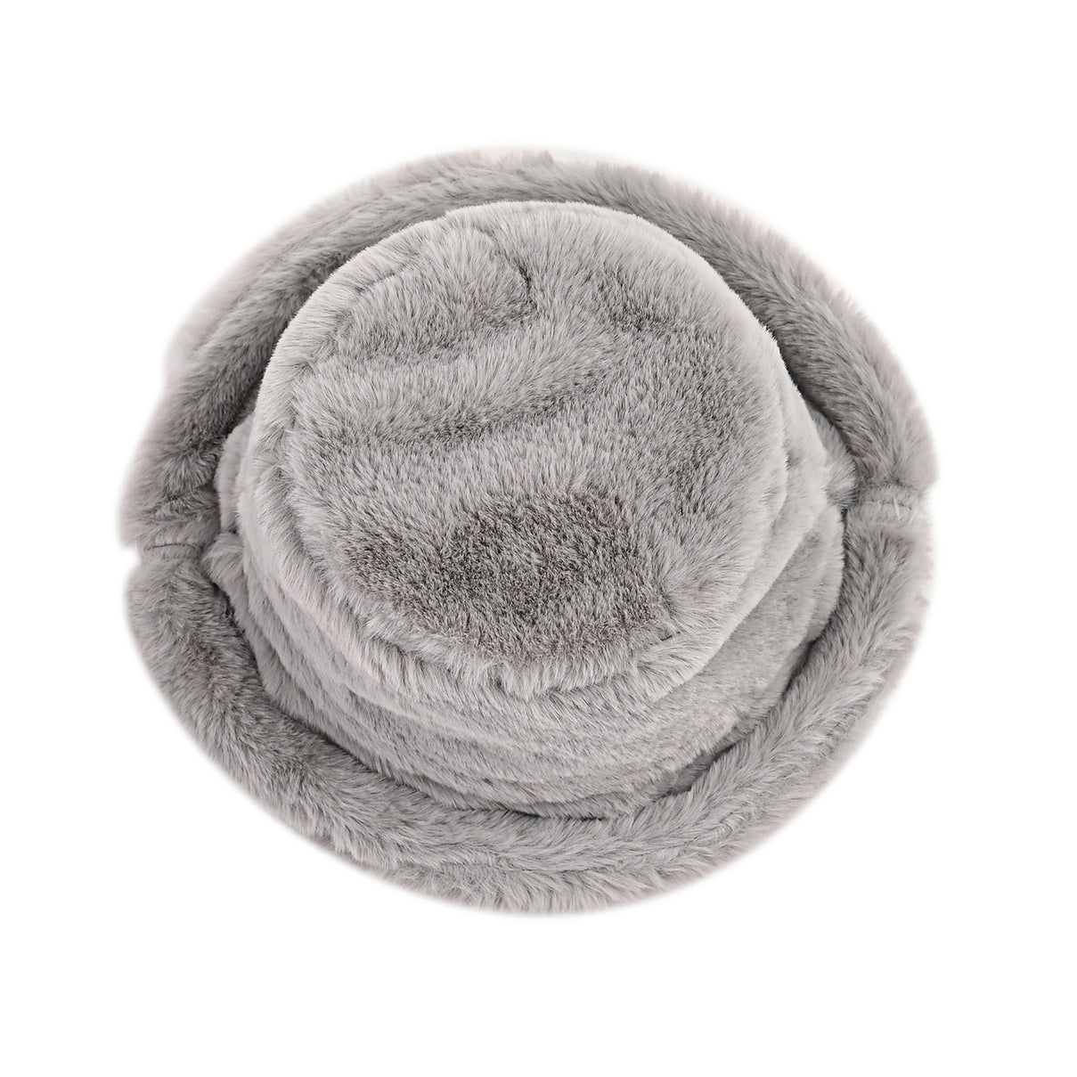 Lightweight and Cozy Faux Fur Bucket Hat (58cm) - Grey V32515731 4