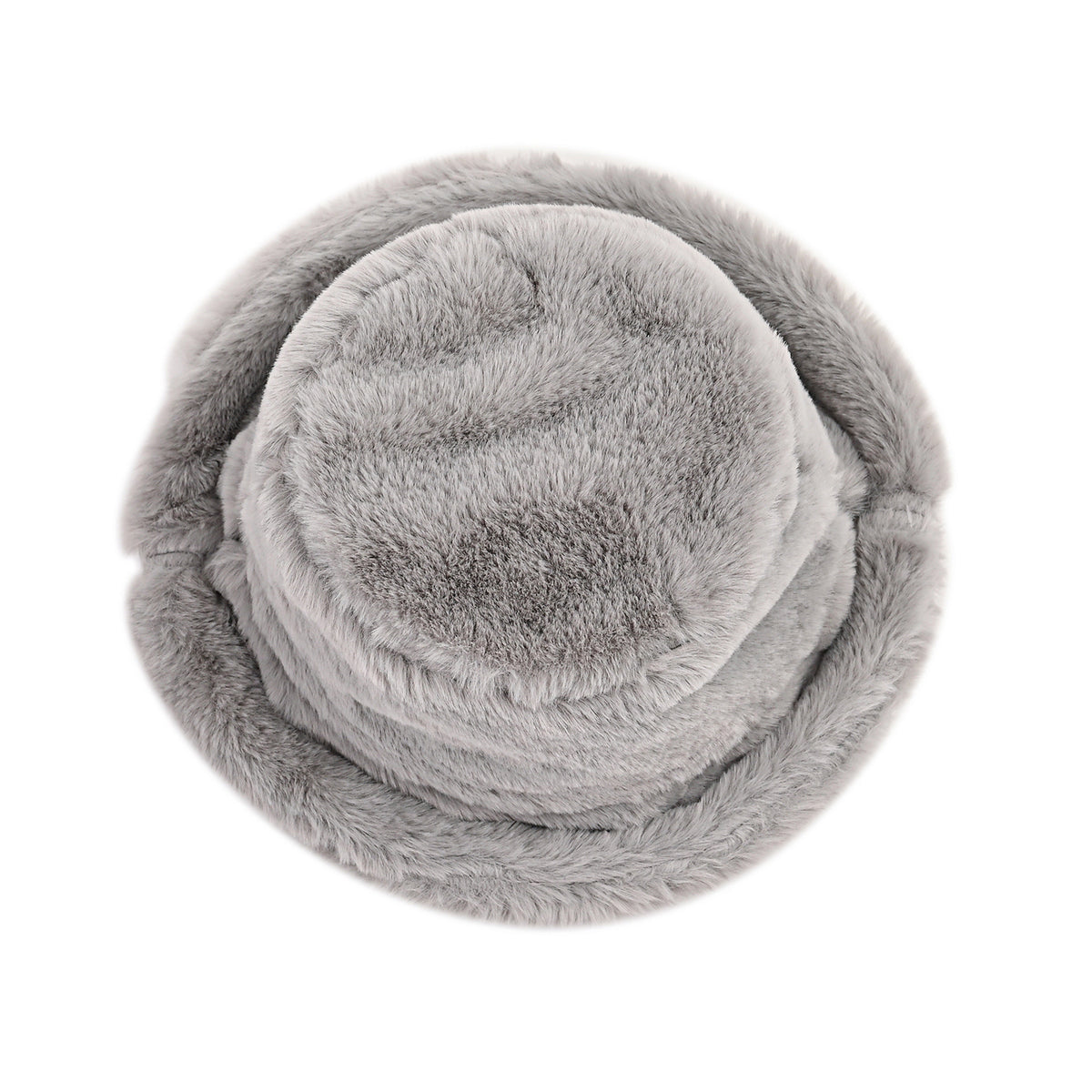 Lightweight and Cozy Faux Fur Bucket Hat (58cm) - Grey V32515731 4