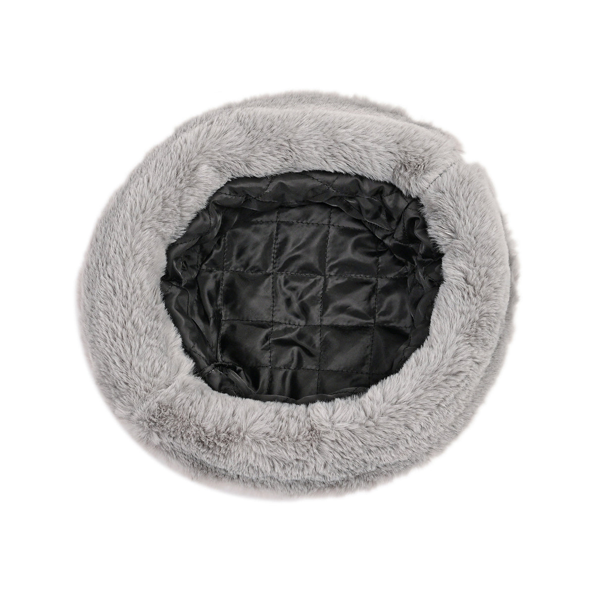 Lightweight and Cozy Faux Fur Bucket Hat (58cm) - Grey V32515731 5
