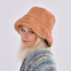 Lightweight and Cozy Faux Fur Bucket Hat (58cm) - Light Brown_7846799_3
