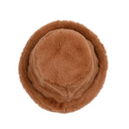 Lightweight and Cozy Faux Fur Bucket Hat (58cm) - Light Brown_7846799_4