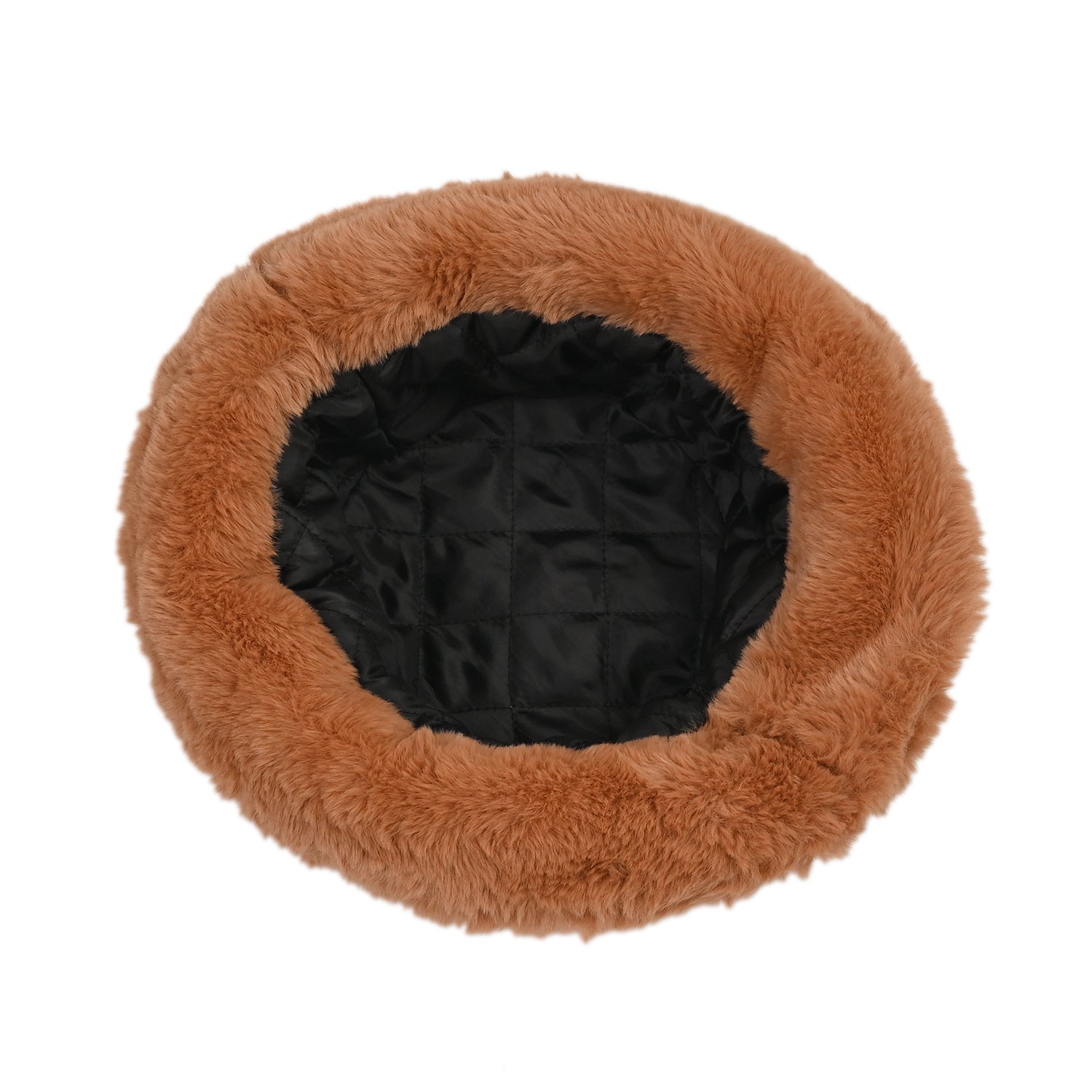Lightweight and Cozy Faux Fur Bucket Hat (58cm) - Light Brown V32515725 6
