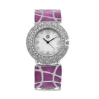 STRADA White Crystal Watch - Purple_7847622