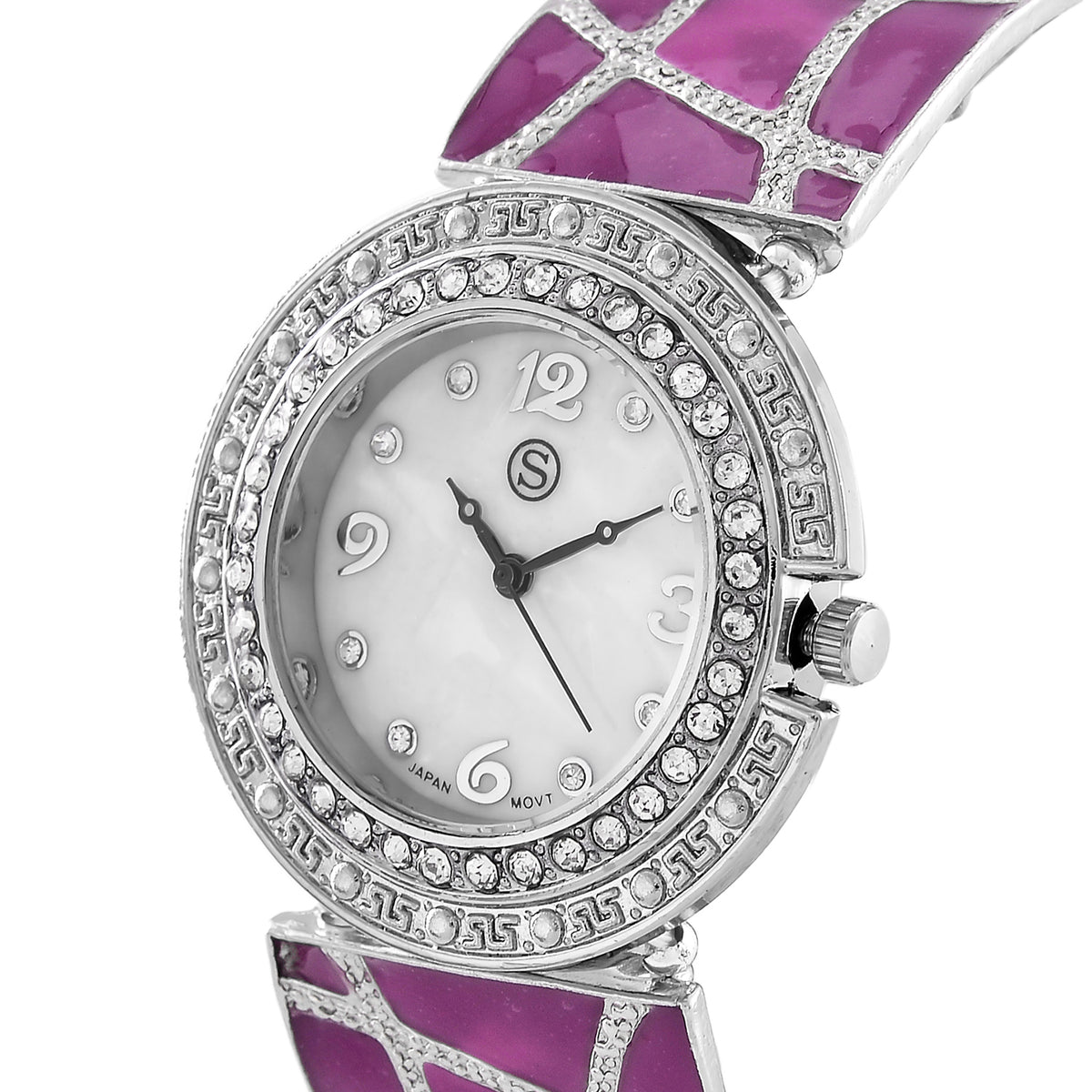 STRADA Japanese Movement Women's Bracelet Watch with Enamel and Crystal Accents 7847622 3