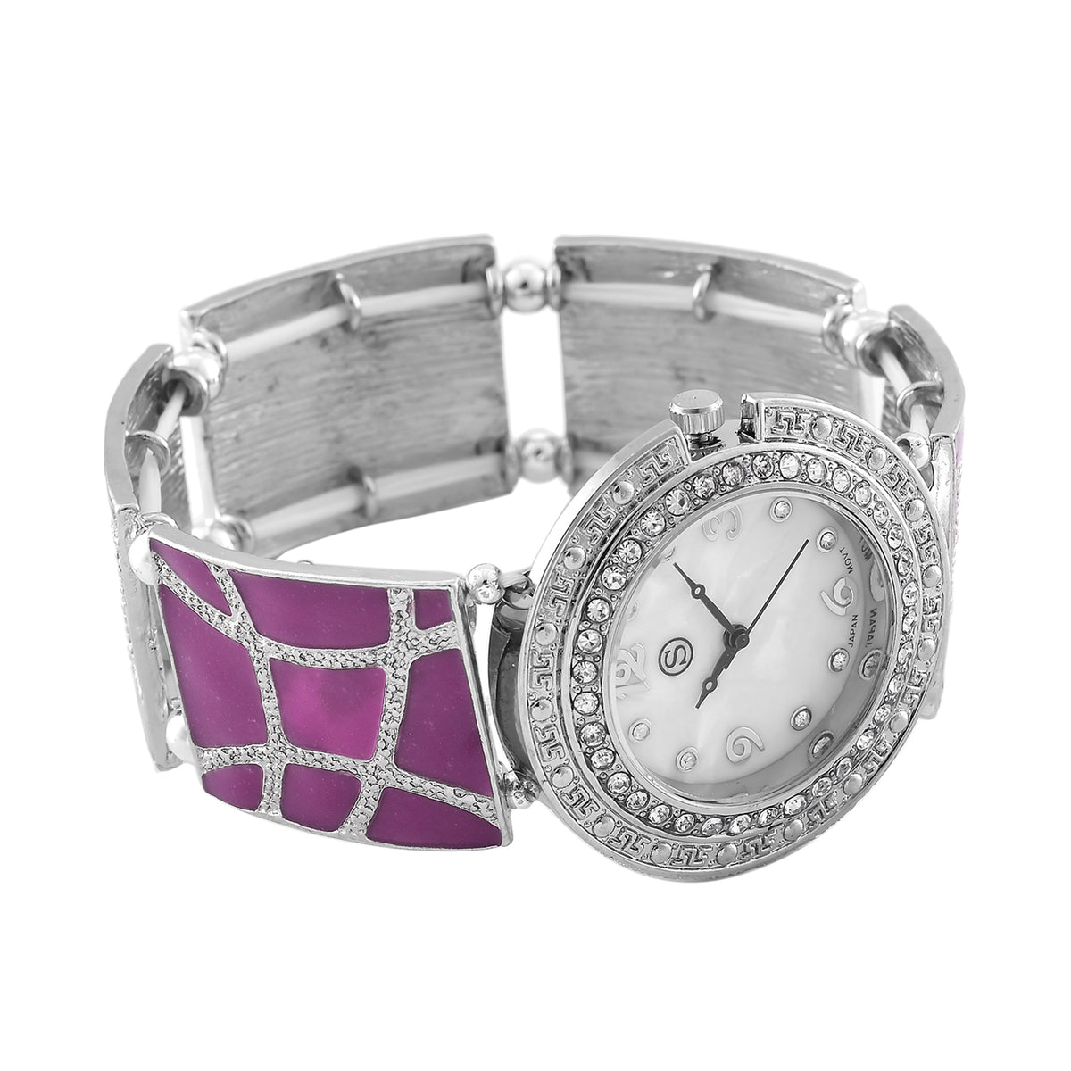 STRADA Japanese Movement Women's Bracelet Watch with Enamel and Crystal Accents 7847622 5