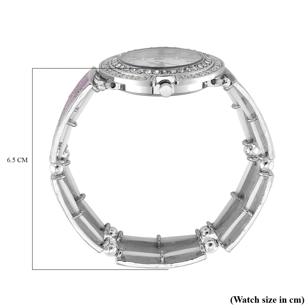 STRADA Japanese Movement Women's Bracelet Watch with Enamel and Crystal Accents 7847622 7