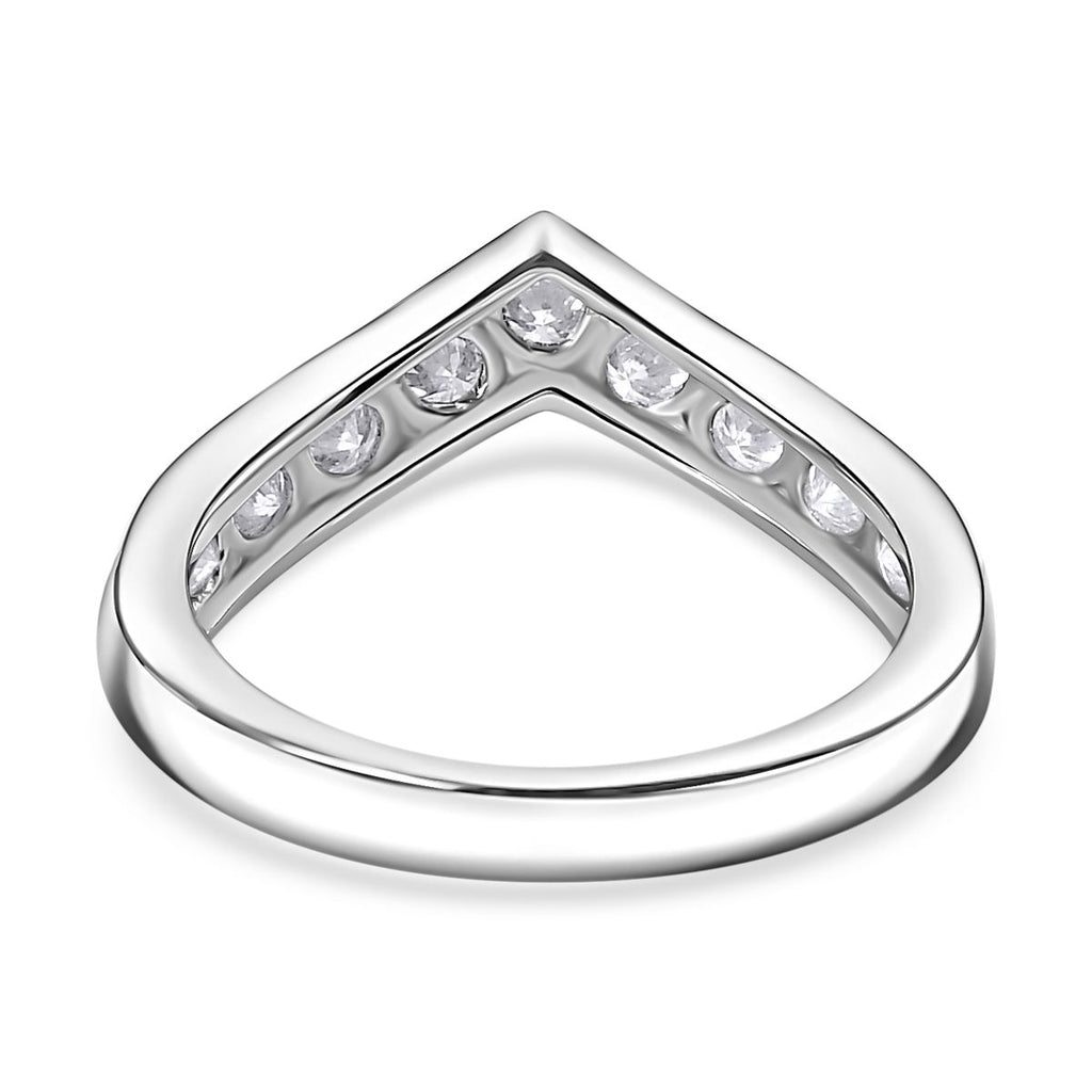 Designer Inspired Moissanite Wishbone Ring in Rhodium Overlay Sterling Silver_7847648_4