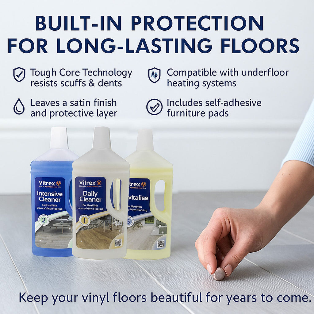 Vitrex Vinyl Tile Cleaning Care Kit Luxury 3-Step Maintenance Self Adhesive Pads_7848009_2