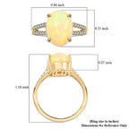 14K Yellow Gold  AAA   Ethiopian Opal ,  White Diamond  I2 Ring 4.80 ct,  Gold Wt. 4.02 Gms  4.800  Ct._7848032_5