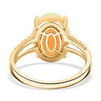 14K Yellow Gold  AAA   Ethiopian Opal ,  White Diamond  I2 Ring 4.80 ct,  Gold Wt. 4.02 Gms  4.800  Ct._7848032_6