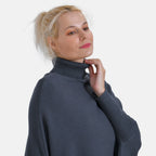 La Marey High Tie Tassel Poncho (One Size 10 to 20) - Dark Grey_7848438_4