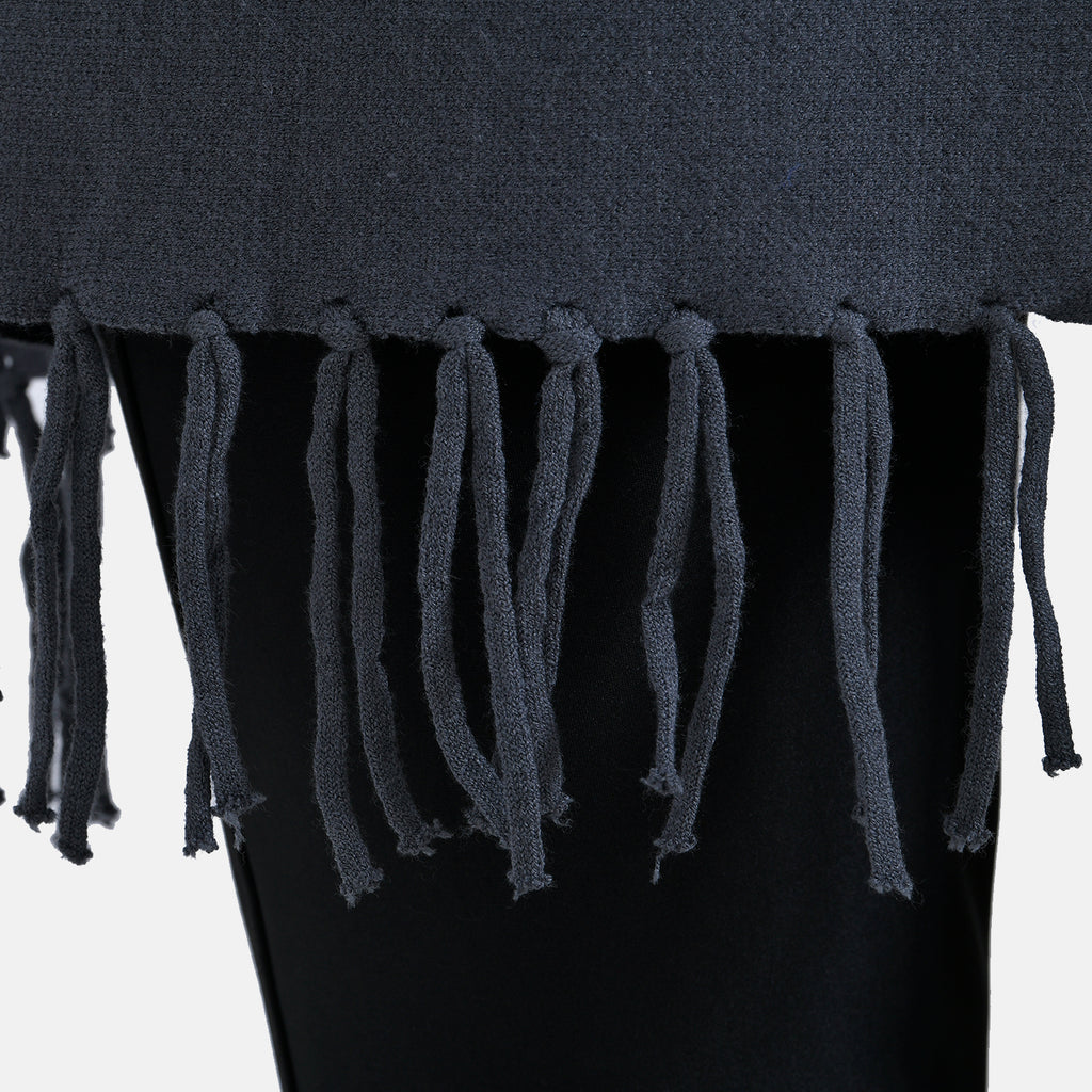 La Marey High Tie Tassel Poncho (One Size 10 to 20) - Dark Grey_7848438_5