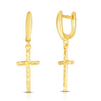 Yellow Gold Overlay Sterling Silver Earrings_7848485