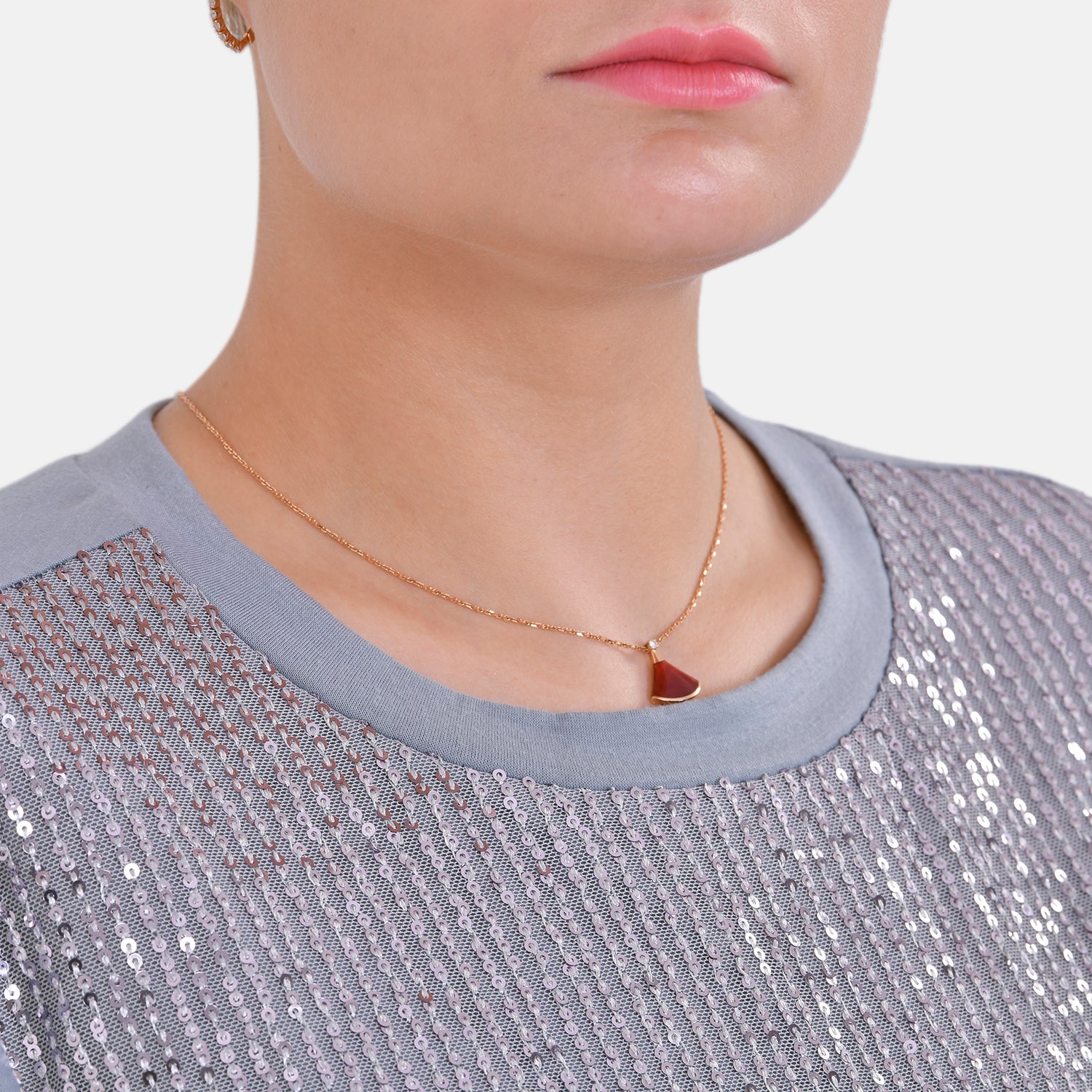 La Marey Sequin Top (Size L) - Grey V32366082 5