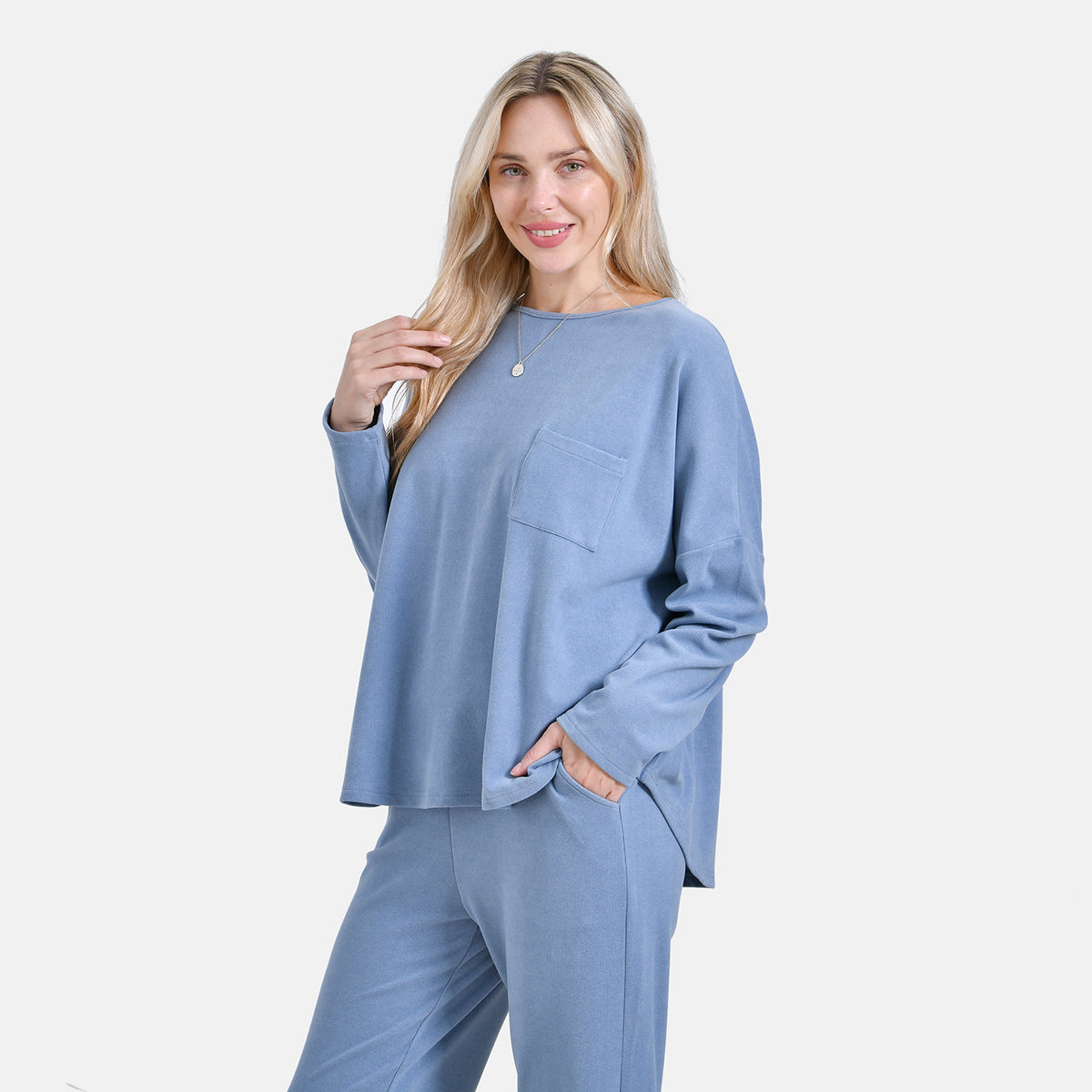 La marey Full-Sleeve with Round Neck Casual top V32593804 3