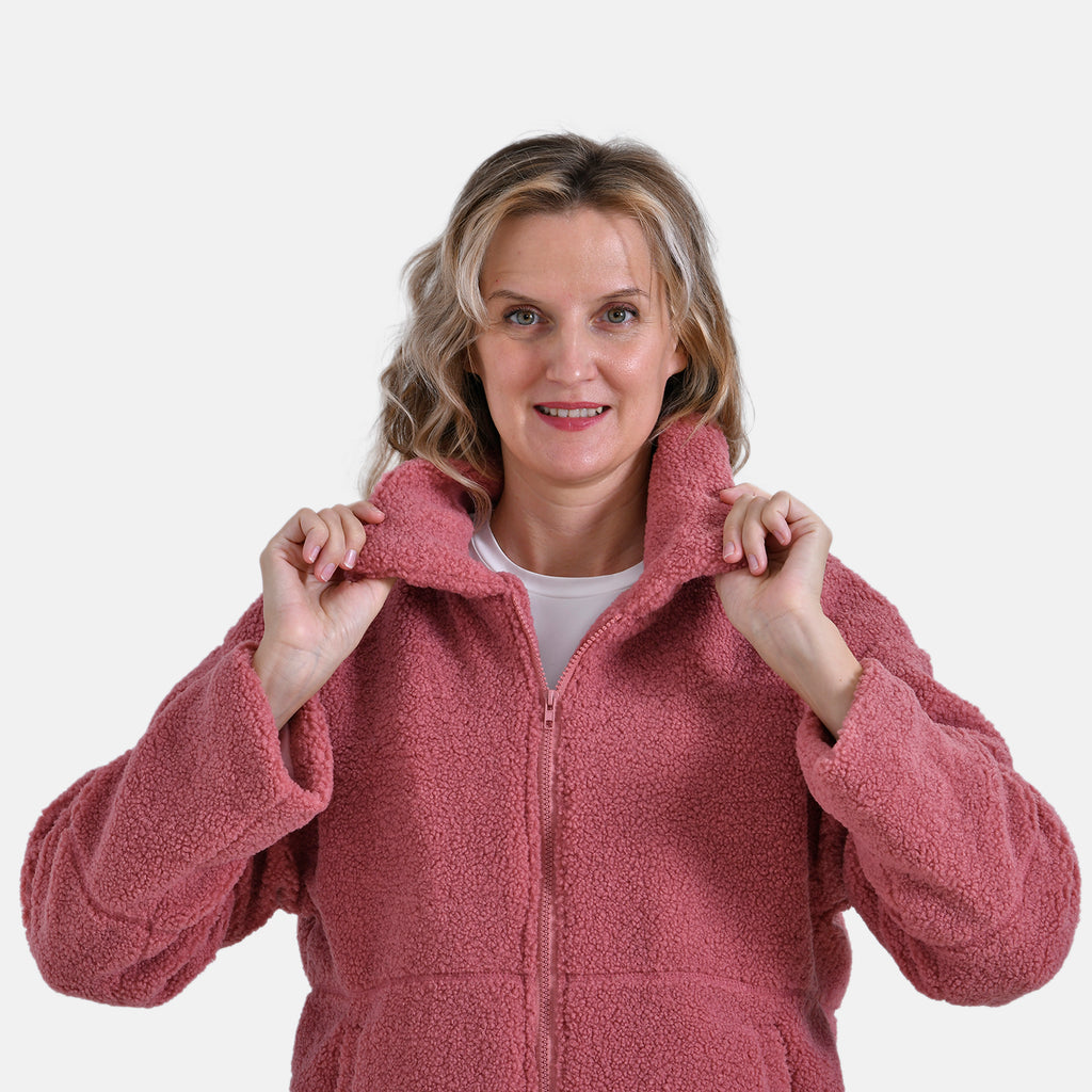 La Marey Plush Jacket with Pockets (Size 12 to 14) - Pink_7849986_4