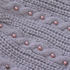 Cuff Beanie with Faux Pearl (22 x 21cm) - Grey_7850111_5