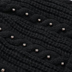 Cuff Beanie with Faux Pearl (22 x 21cm) - Black_7850113_5