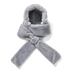 Super Soft Plush Hat and Scarf Set - Grey_7850545_4