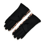 Leopard Print Benie Hat and Gloves Set - Light Brown_7850632_6