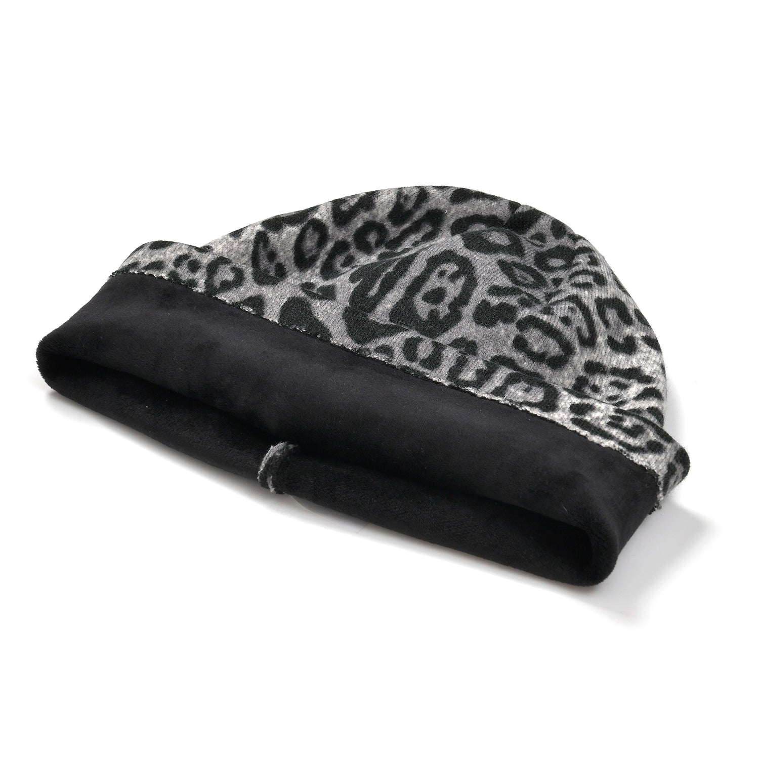 Leopard Print Benie Hat and Gloves Set V32514553 5