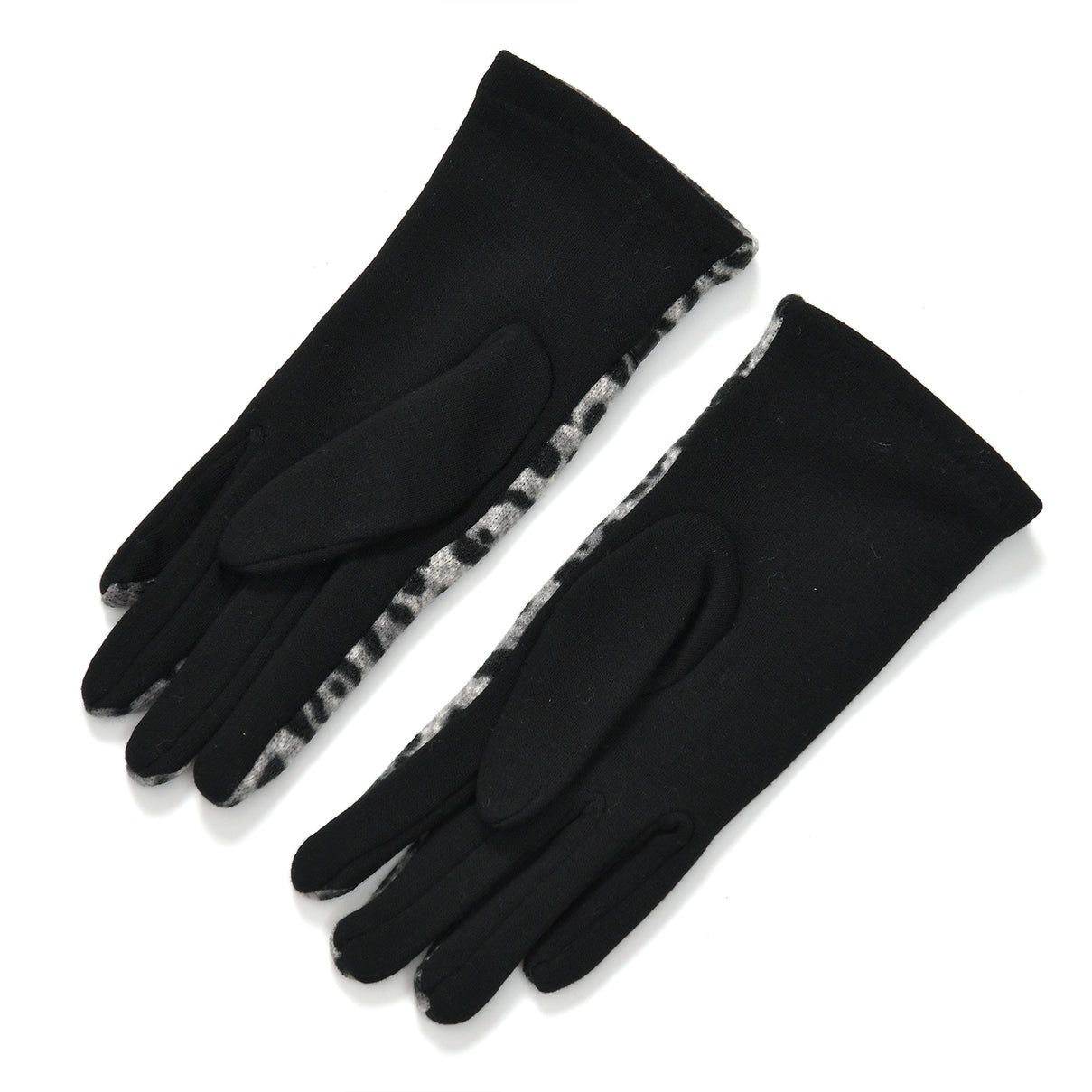 Leopard Print Benie Hat and Gloves Set V32514553 7