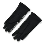 Leopard Print Benie Hat and Gloves Set - Black_7850634_6