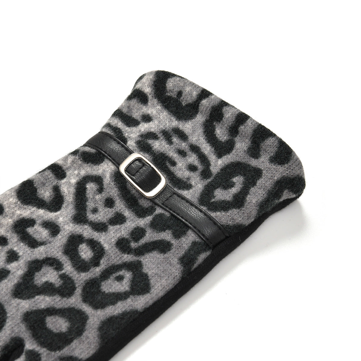 Leopard Print Benie Hat and Gloves Set V32514553 8