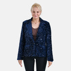 La Marey Sequin Blazer (Size L, 16 to 18) - Navy_7850635