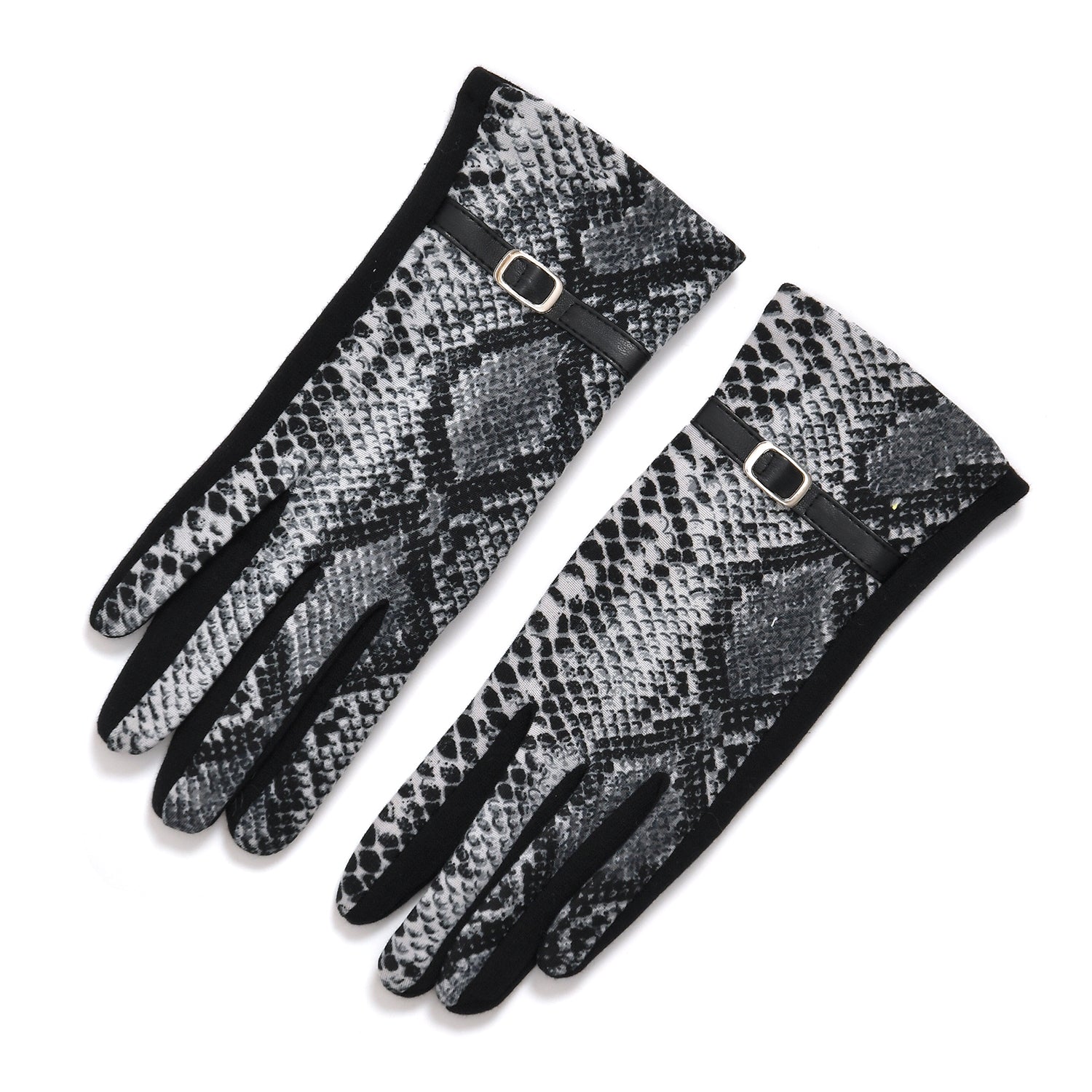 Snake Skin Pattern Beanie and Gloves Set V32514986 6