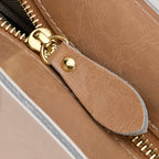 100% Genuine Leather Tote Bag (Size 39x12x27 cm) - Beige_7850851_5