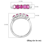 Gemfields Montepuez Ruby ,  White Diamond  Ring in rhodium Sterling Silver 1.09 ct_7851030_5
