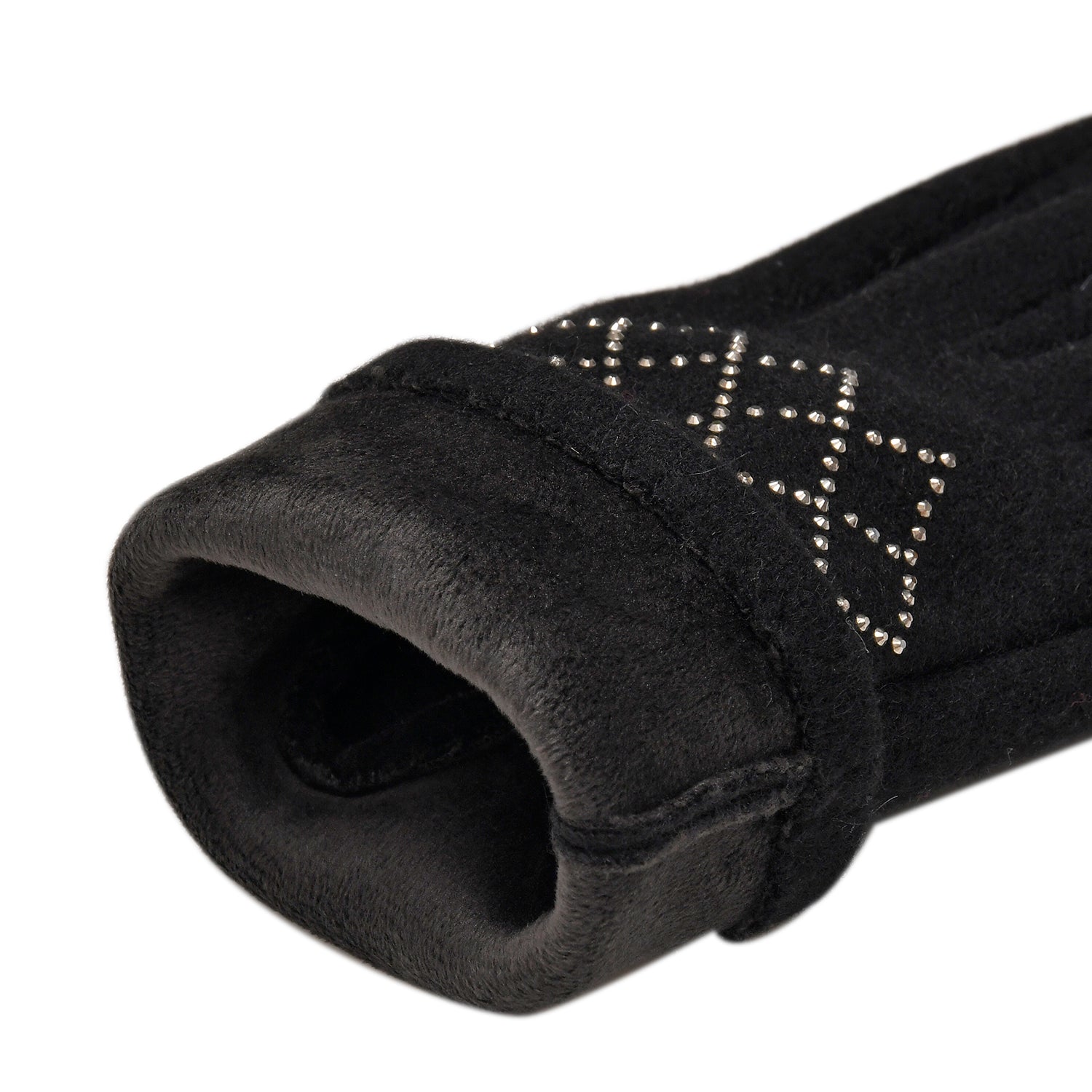 Closeout Deal - 2 Piece Set - Cashmere Diamond Pattern Hat &amp; Gloves - Black V32512814 9