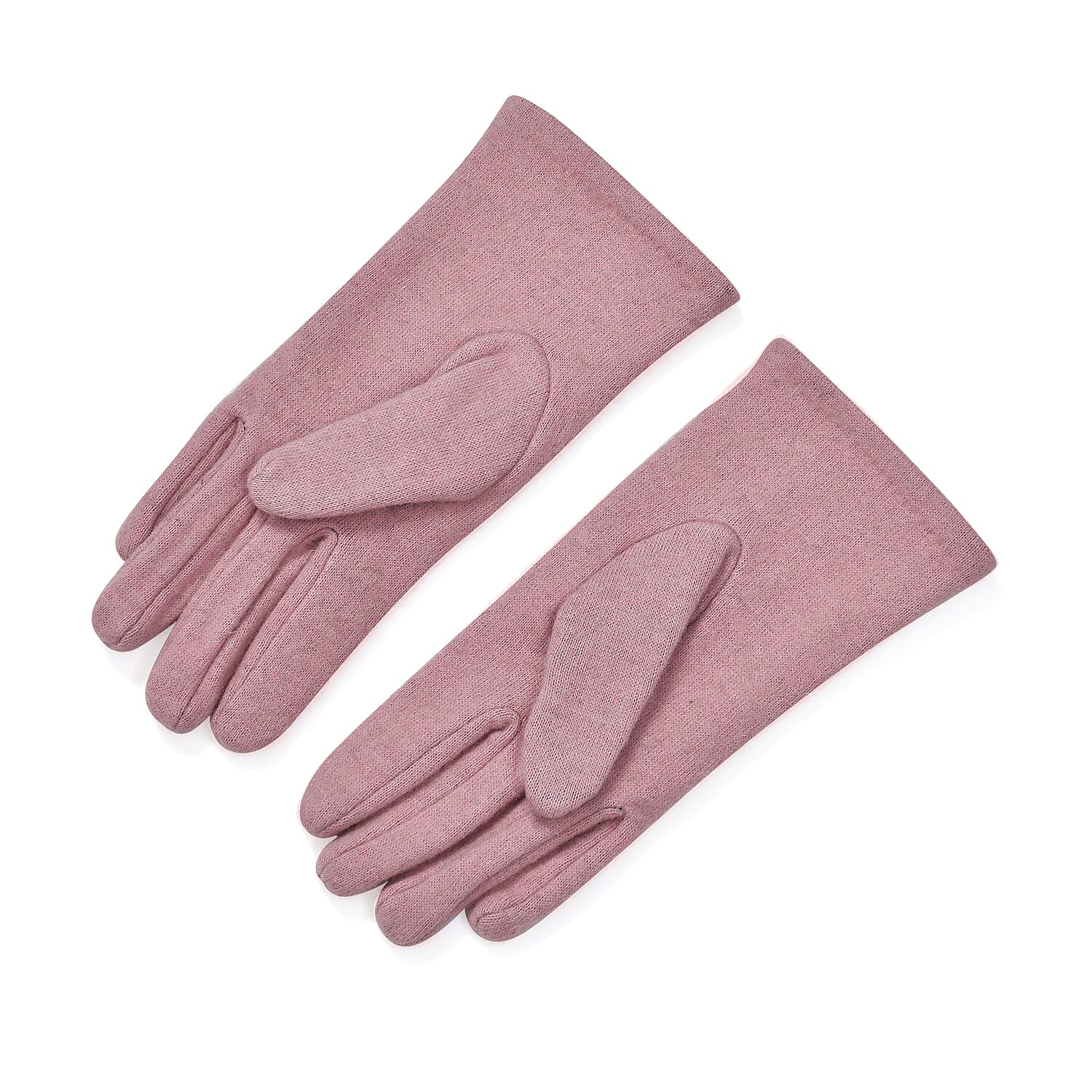Closeout Deal - 2 Piece Set - Cashmere Diamond Pattern Hat and Gloves - Pink V32513339 8