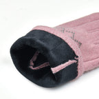 Closeout Deal - 2 Piece Set - Cashmere Diamond Pattern Hat and Gloves - Pink_7851192_18
